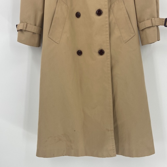 Etienne Aigner beige trench coat double breasted with belt size 8 - Picture 12 of 16